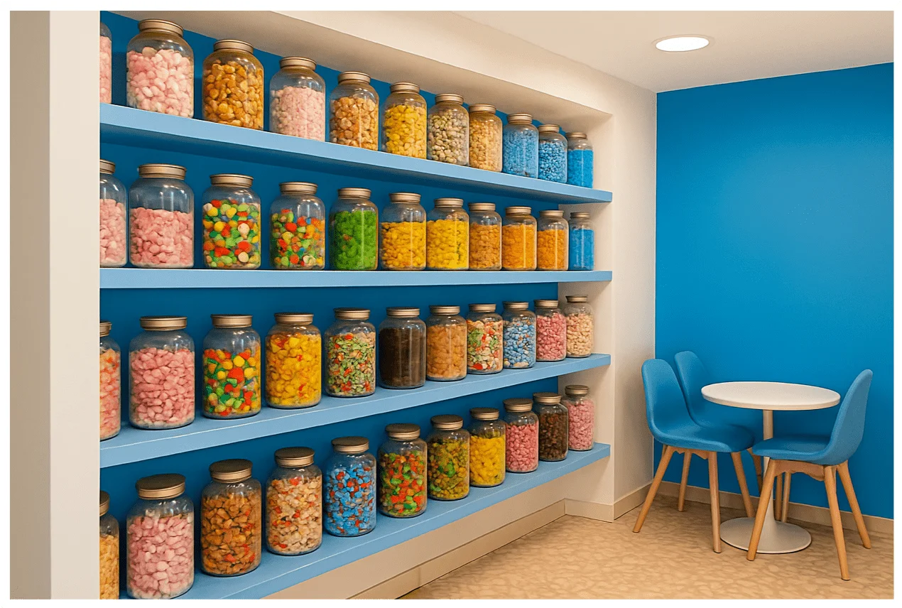Intérieur de la boutique La Récré